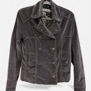 Women's Double-Breasted Velvet Coat. Size S